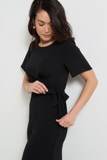 Robe longue drapée femme