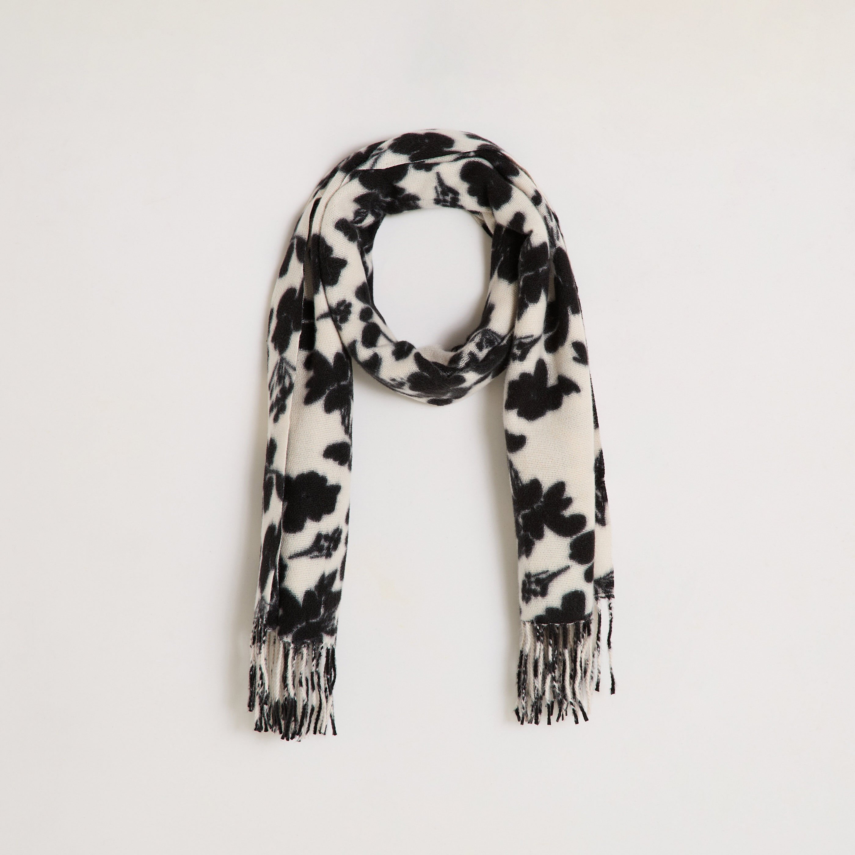 &Eacute;charpe bicolore motif fleurs