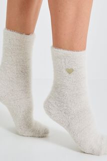 Chaussettes fluffy femme lot de 2 paires