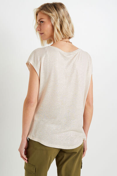Tshirt viscose et lin femme