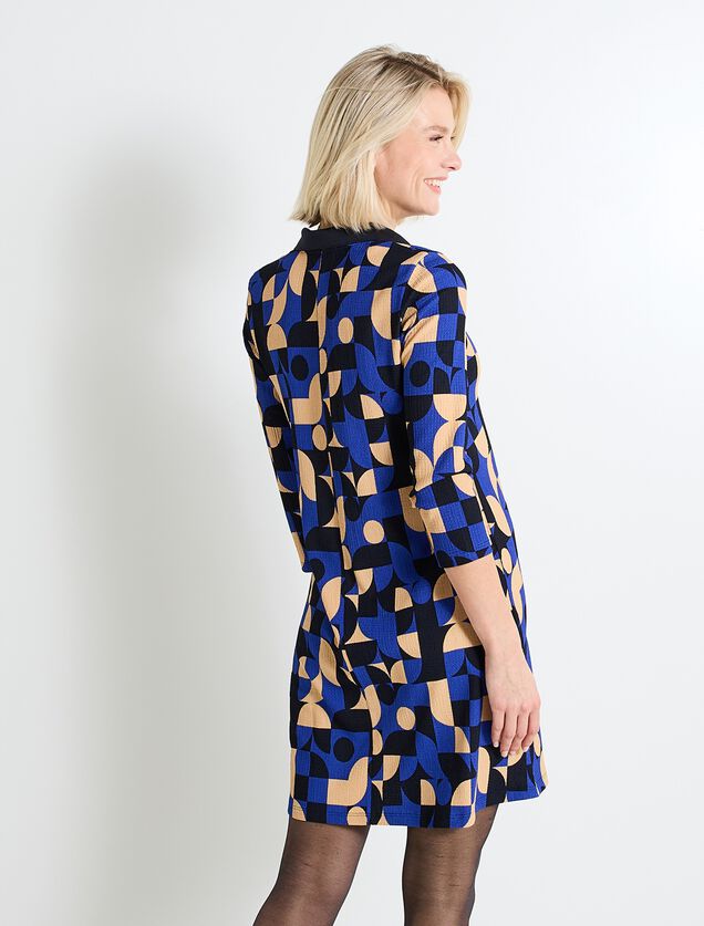 Robe imprimé géométrique en maille