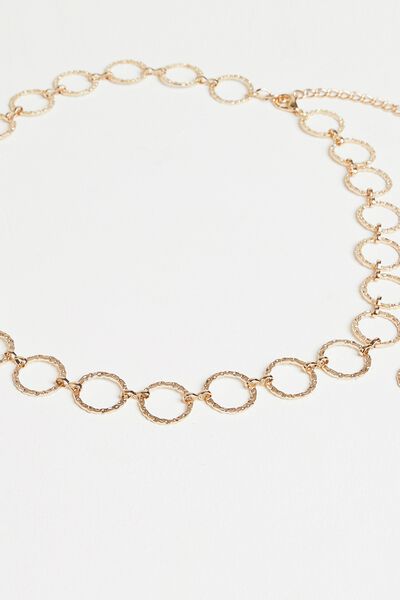 Ceinture en métal doré femme