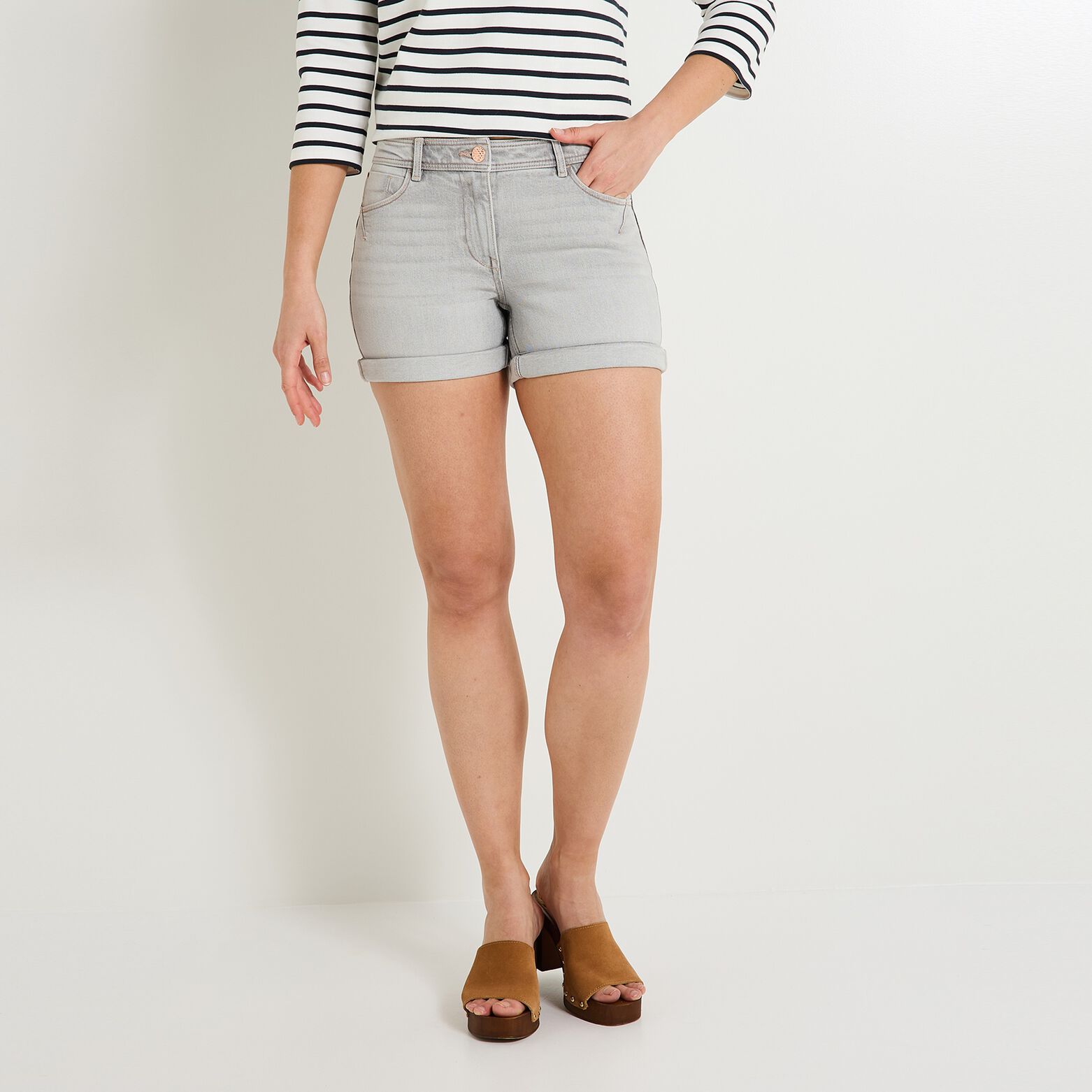 Short en jean femme