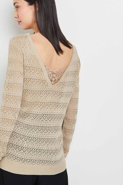 Pull ajouré femme