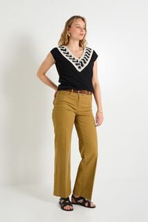 T-shirt col V femme