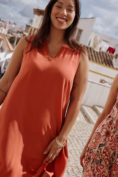 Robe courte en crépon