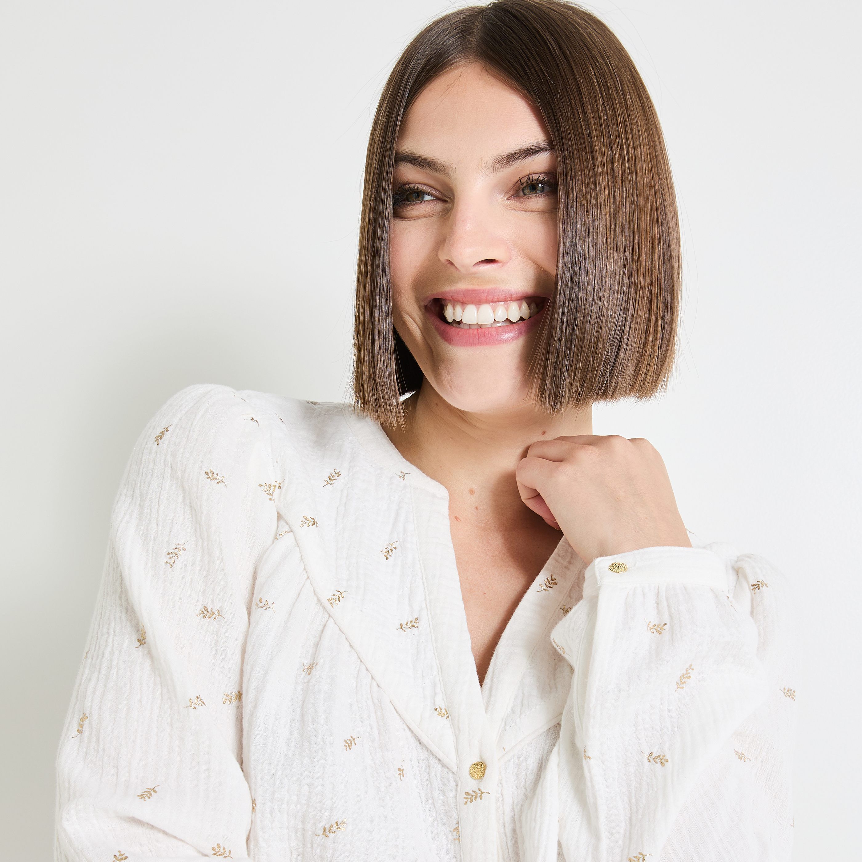 Chemisier col V femme