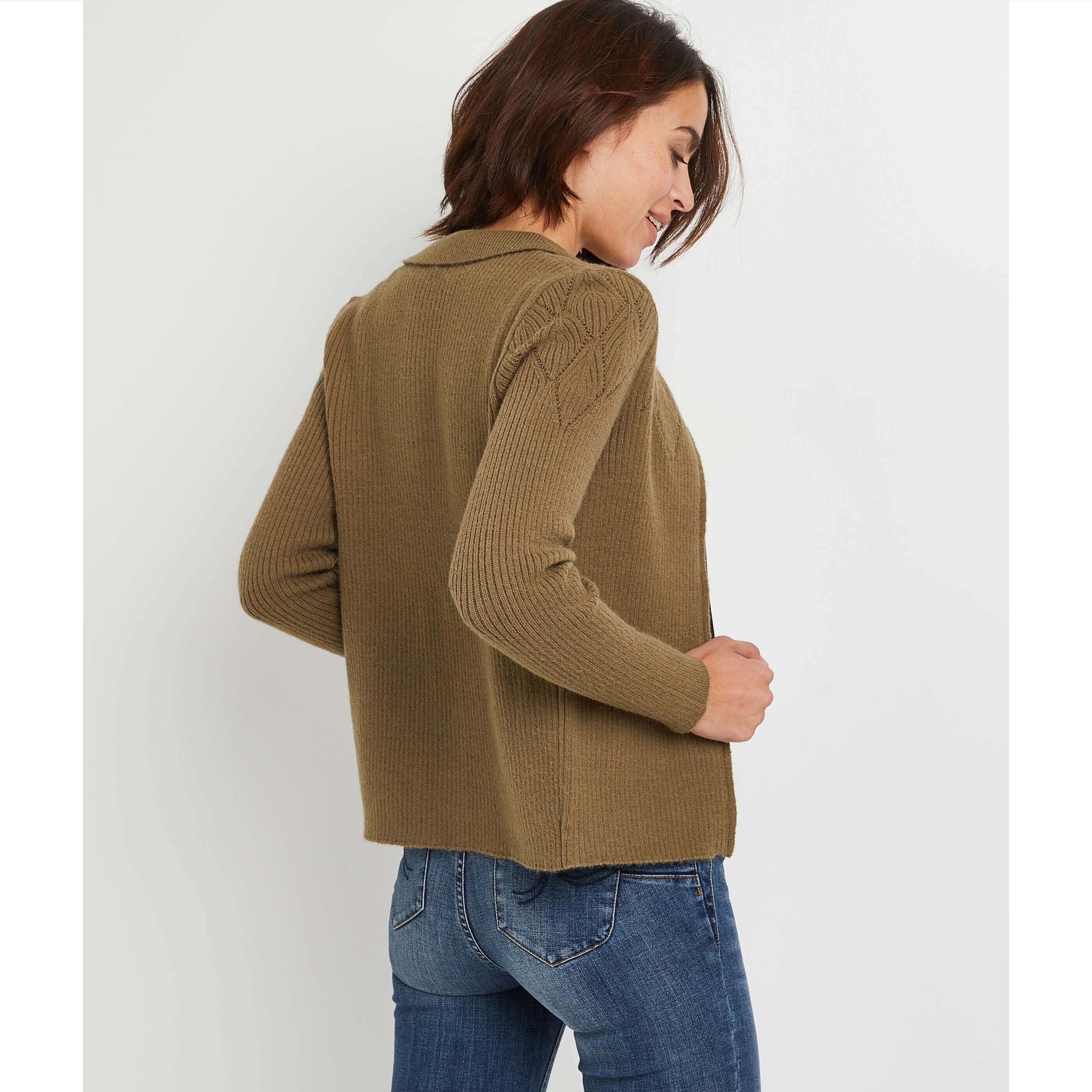 Cardigan zippé femme store
