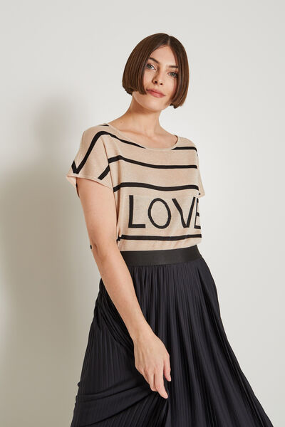 Pull fin rayé femme