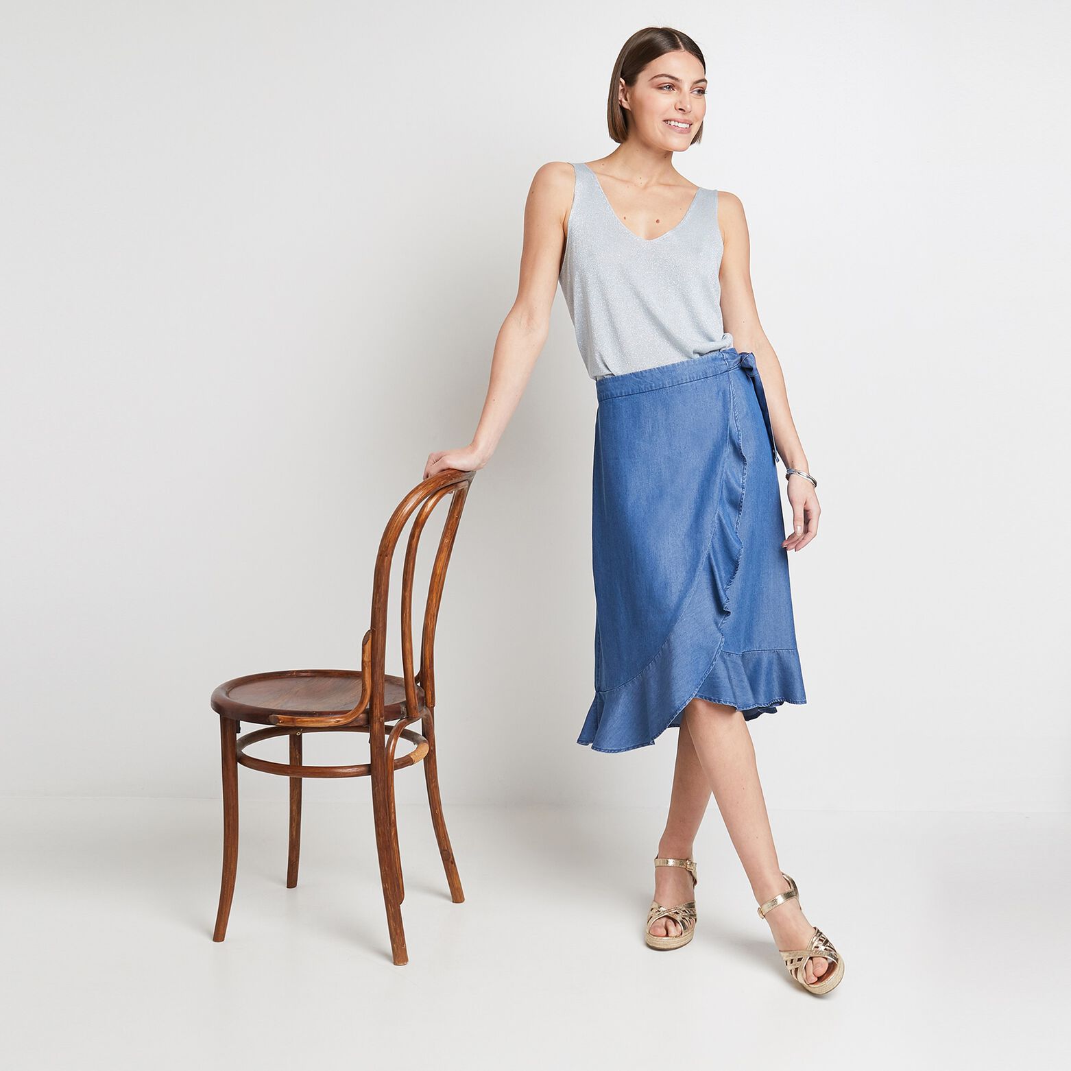 Jupe portefeuille femme