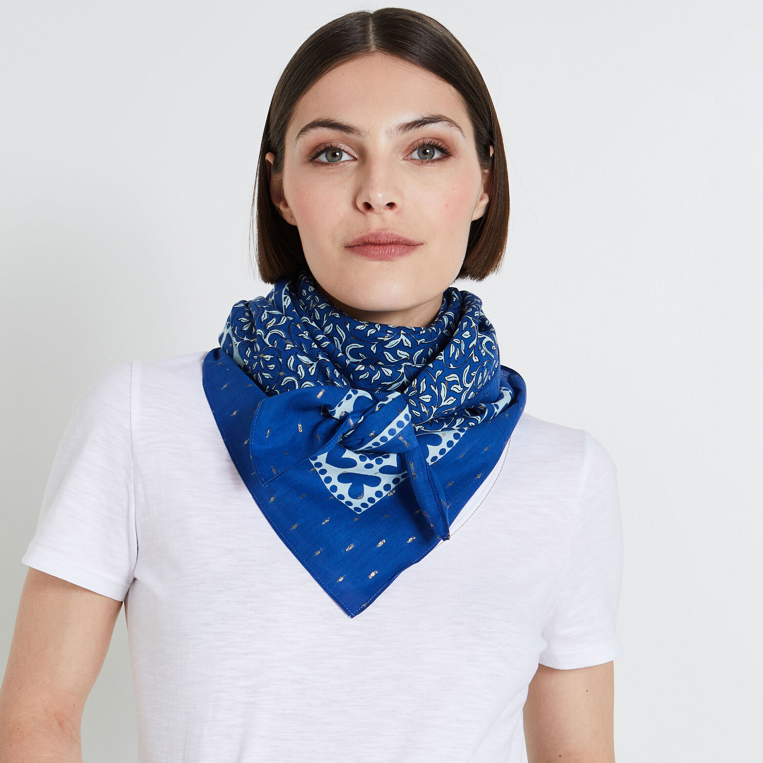 Foulard carré imprimé femme
