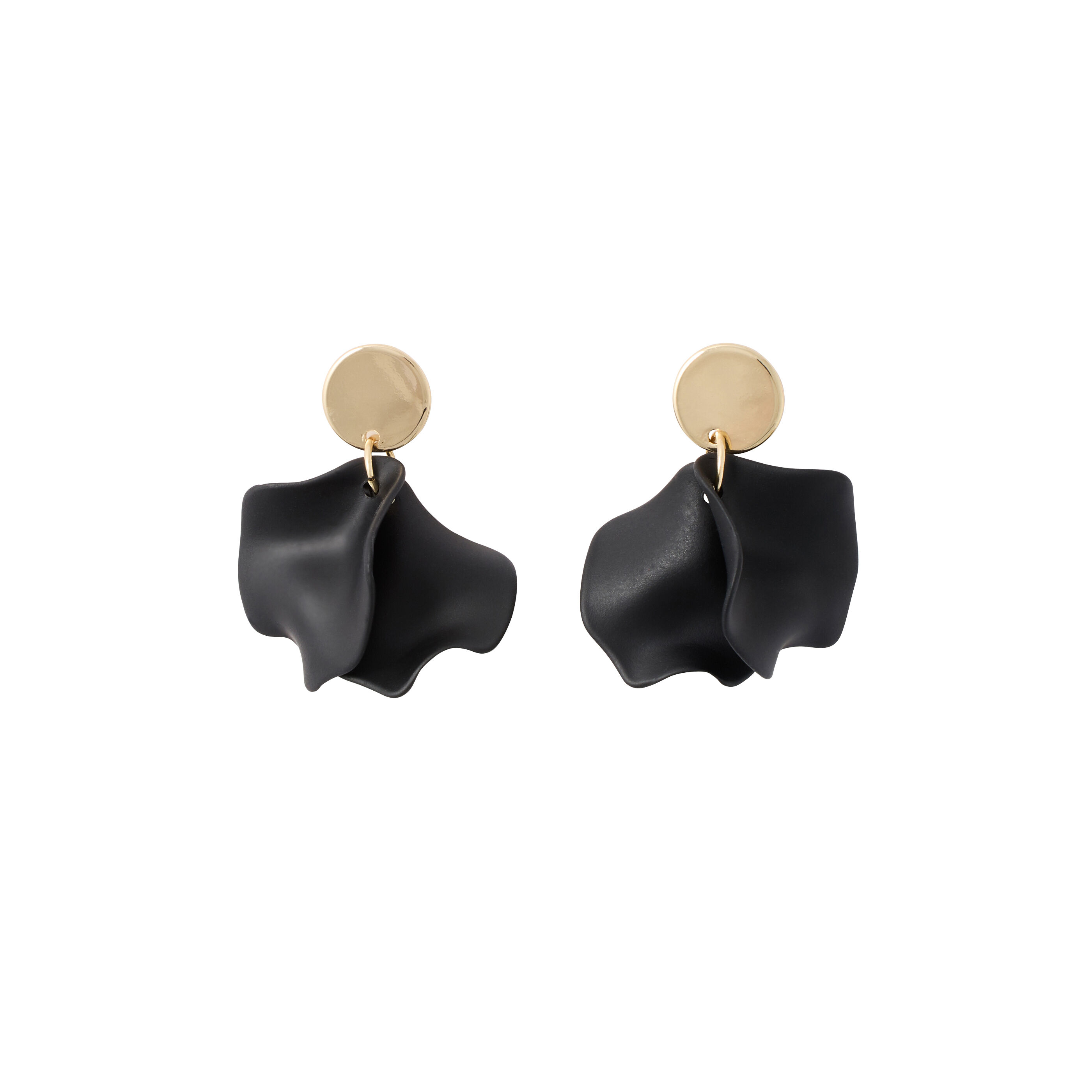 Boucles d'oreilles p&eacute;tales en coating