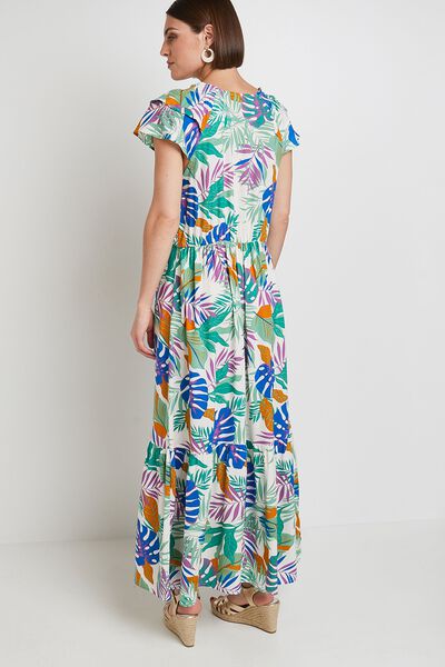 Robe longue imprimée femme