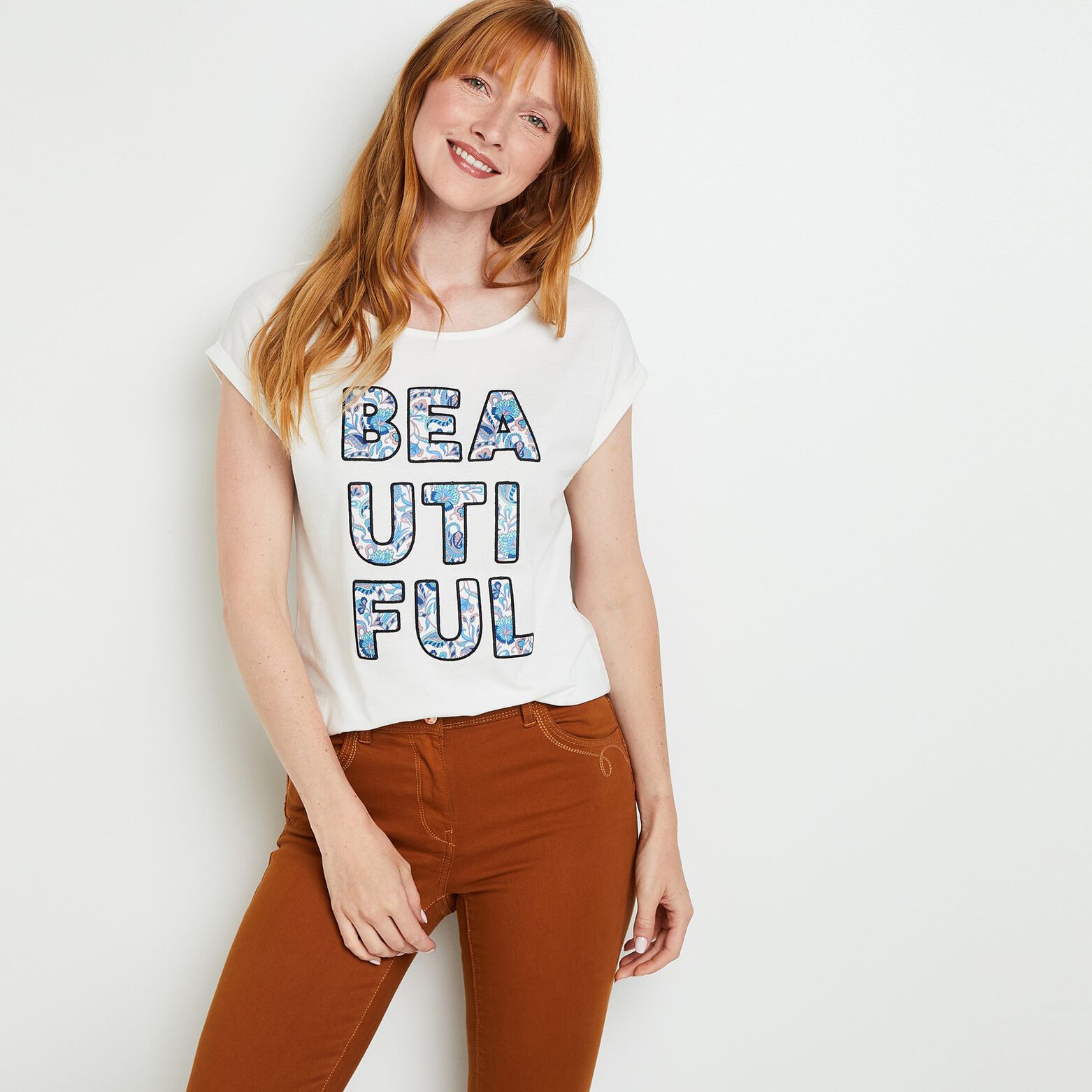 T-shirt col rond femme