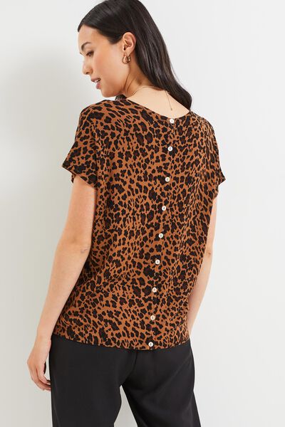 Pull manches courtes imprimé