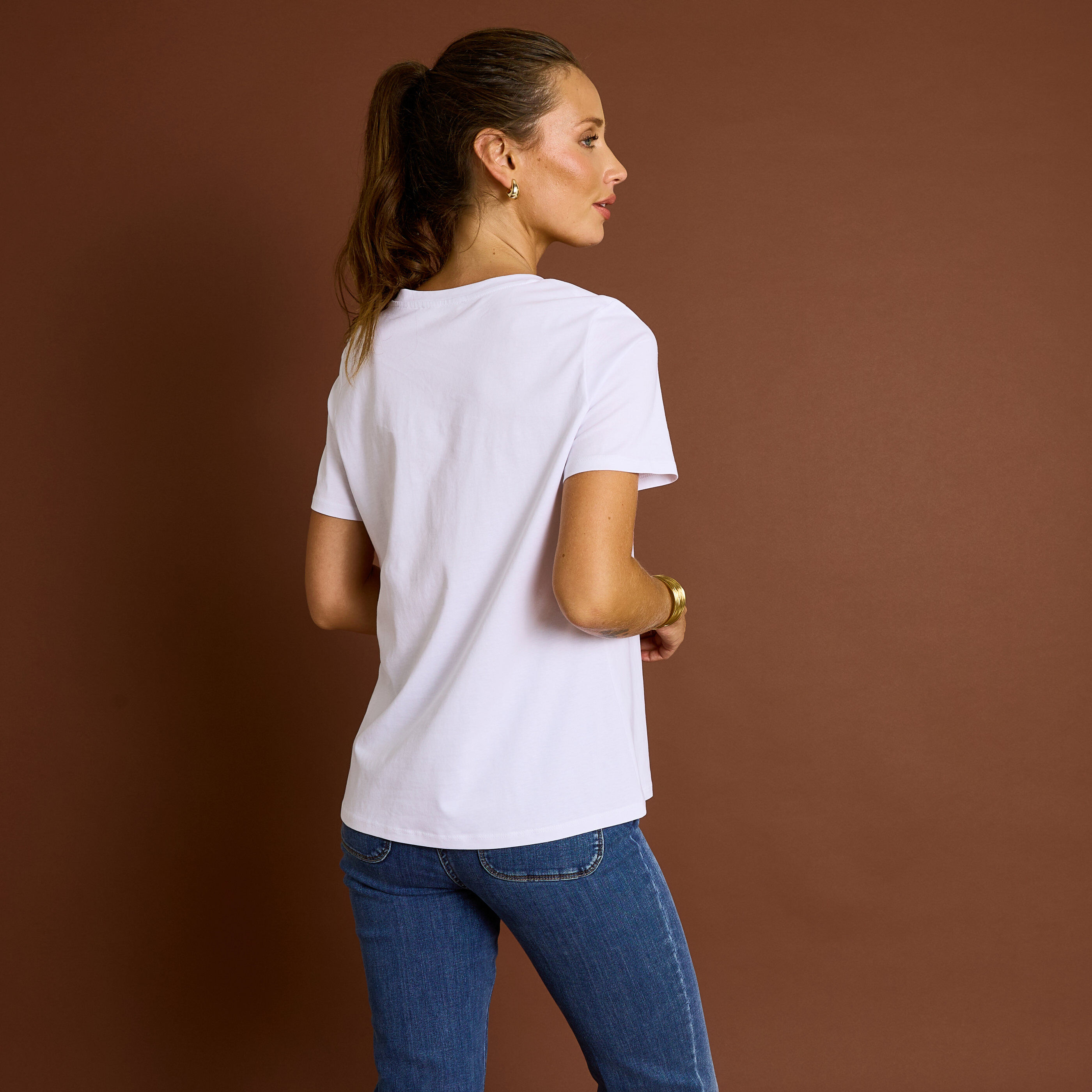 T-shirt col rond femme