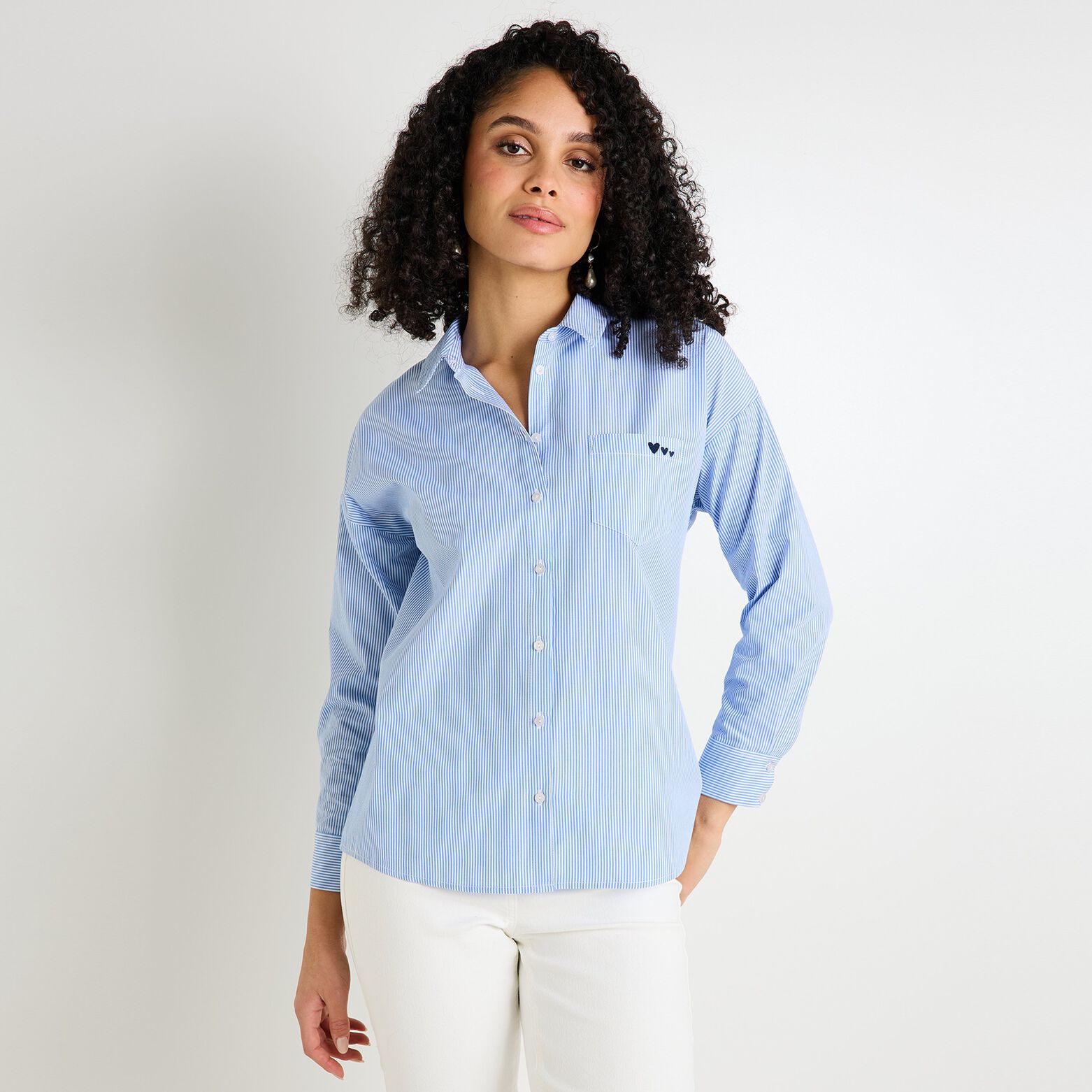 Chemise oversize rayée femme