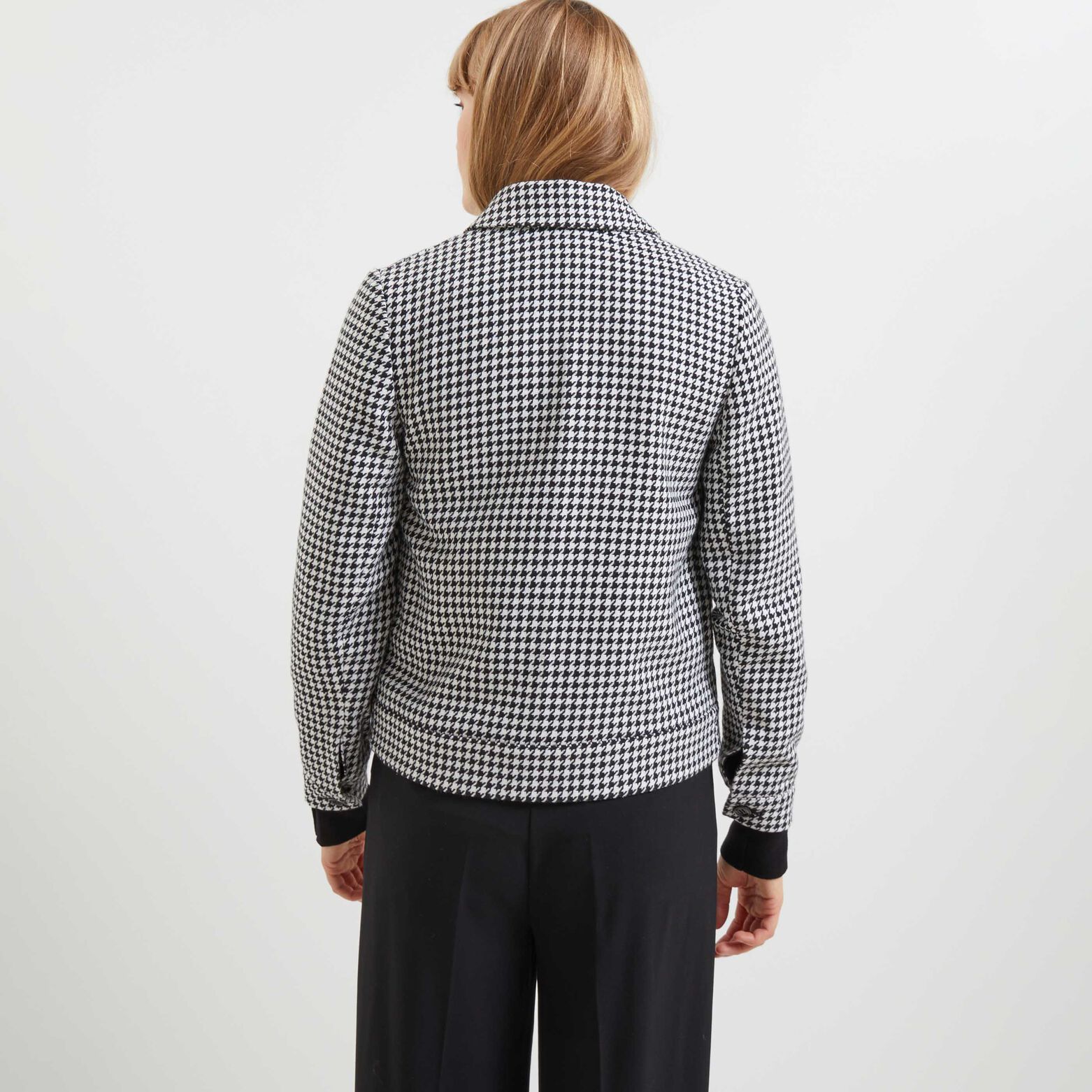 Veste pied de coq femme