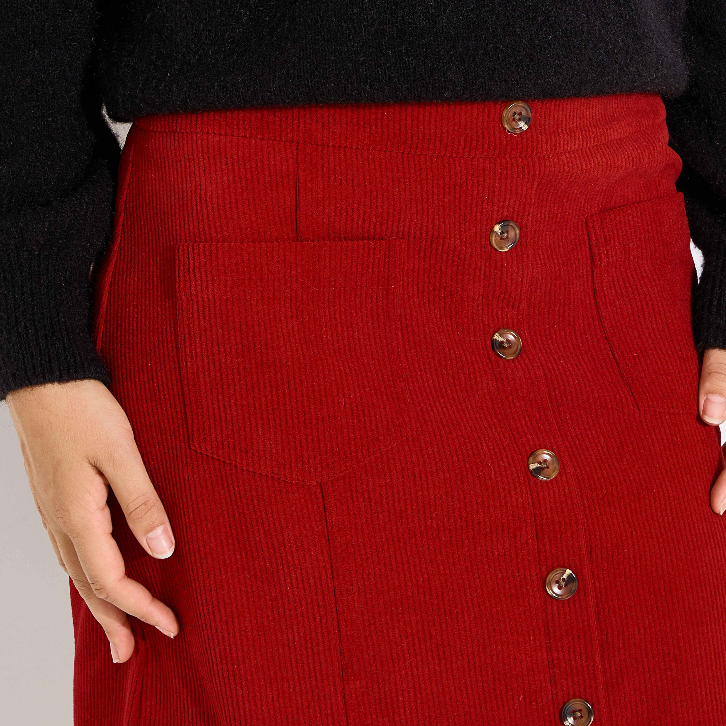 Jupe courte en velours femme
