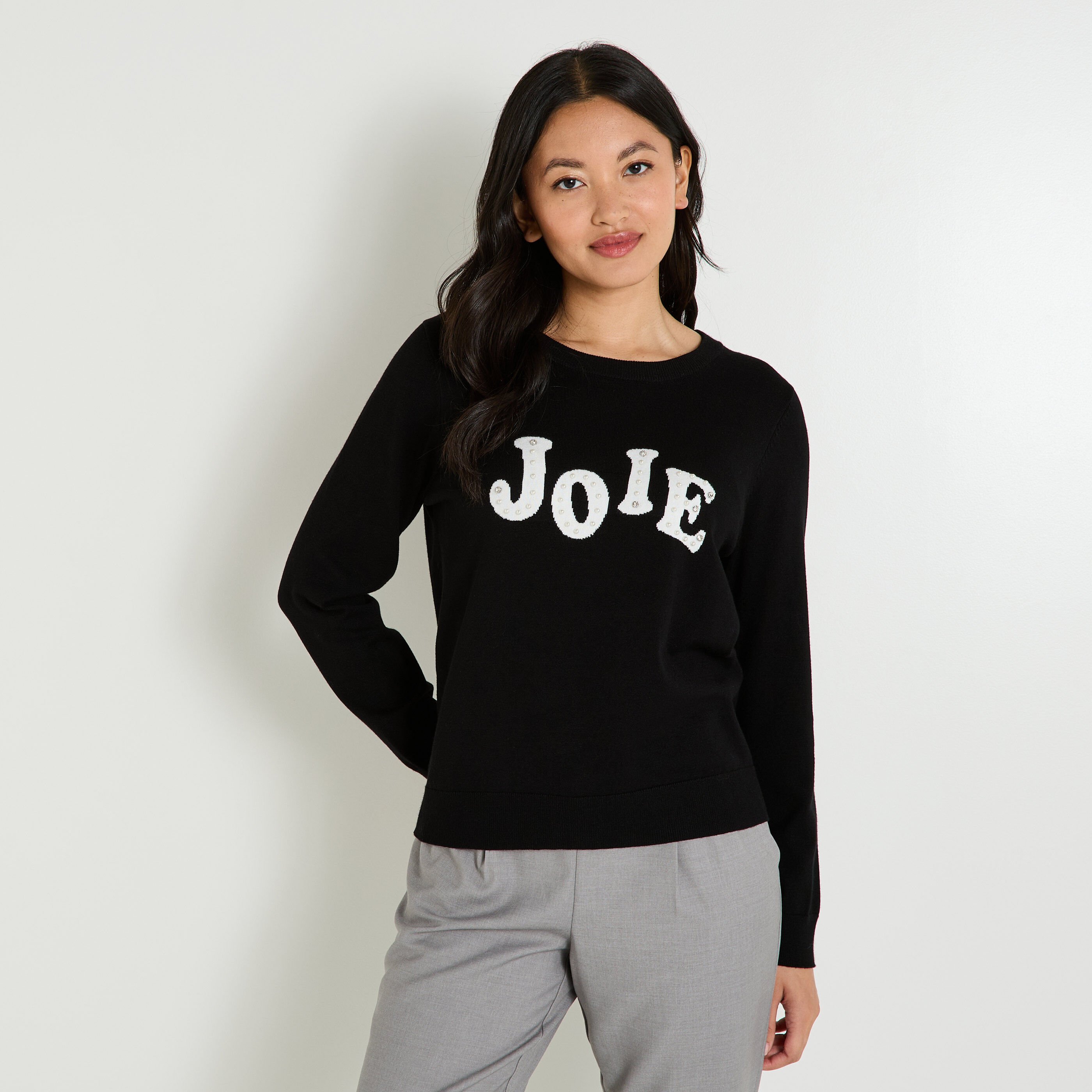 Pull col rond femme