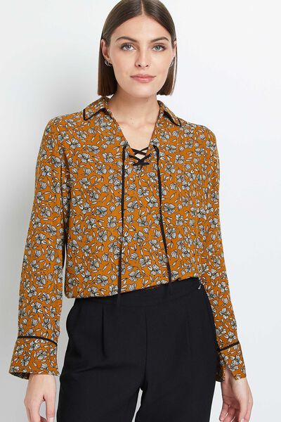Blouse imprimé fleuri femme