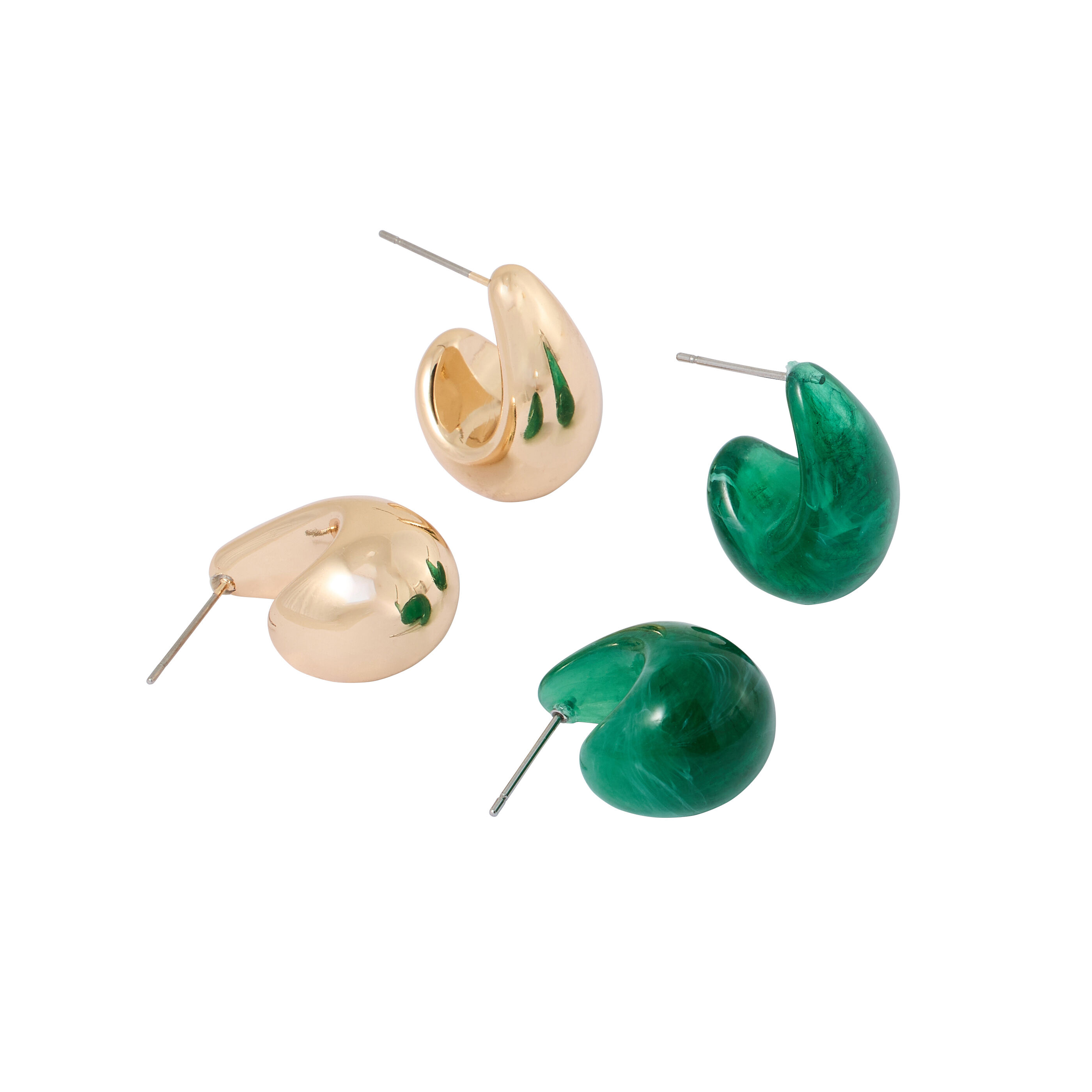 Set de 2 paires de boucles d'oreilles