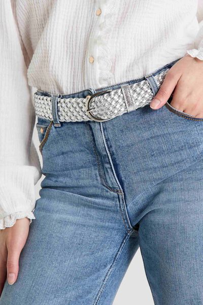 Ceinture brillante tressée femme
