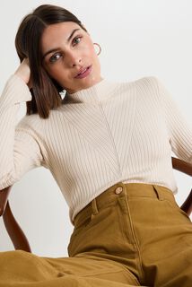 Pull col montant femme