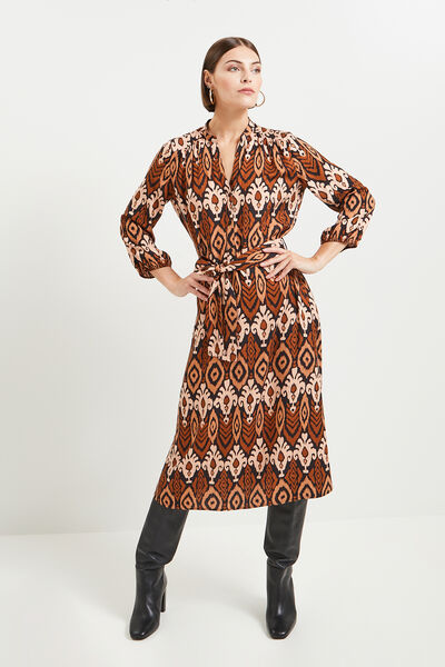 Robe mi- longue imprimée femme