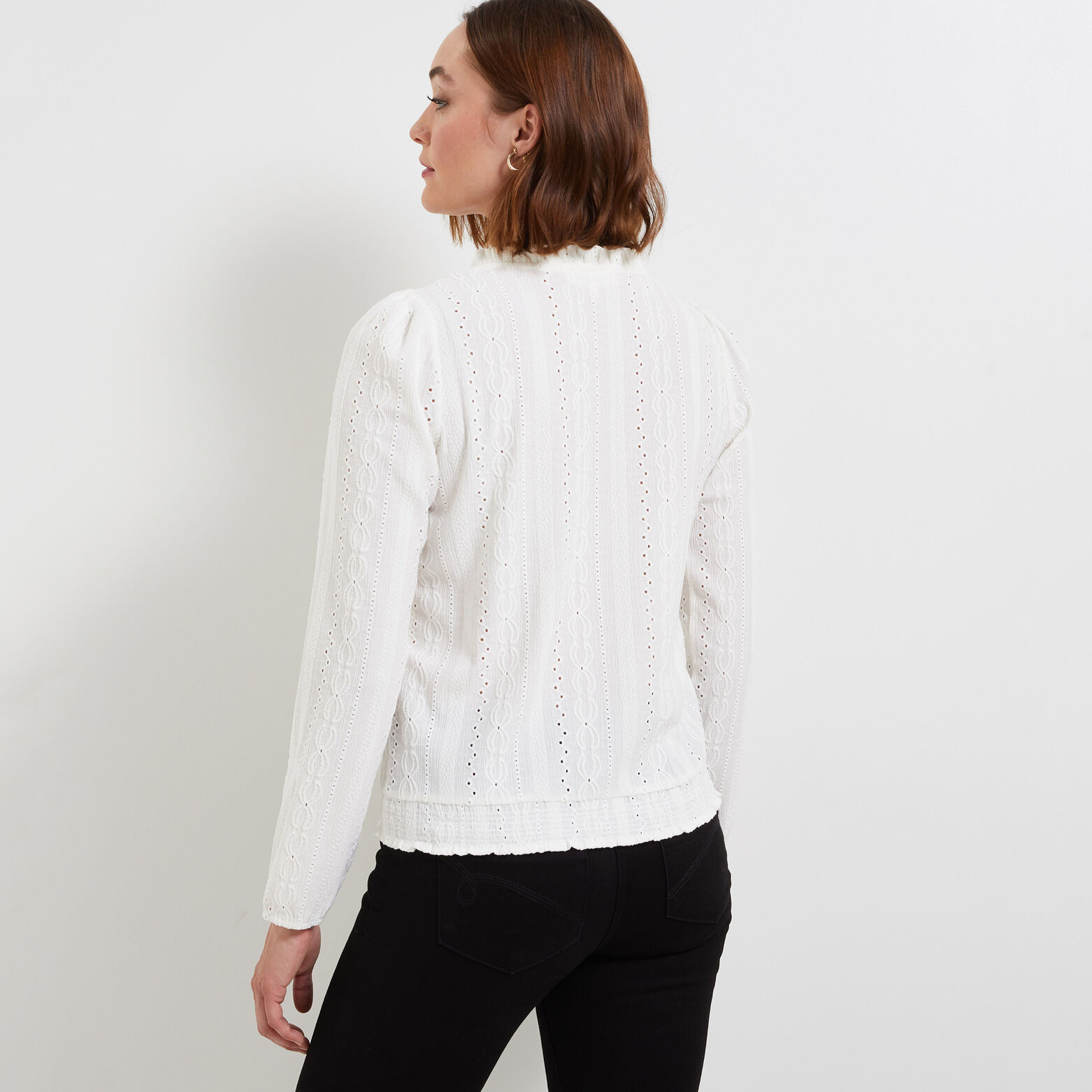 T-shirt col victorien femme