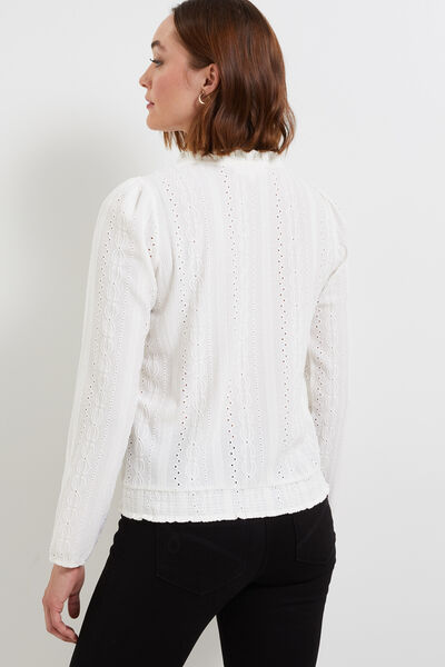 T-shirt col victorien femme