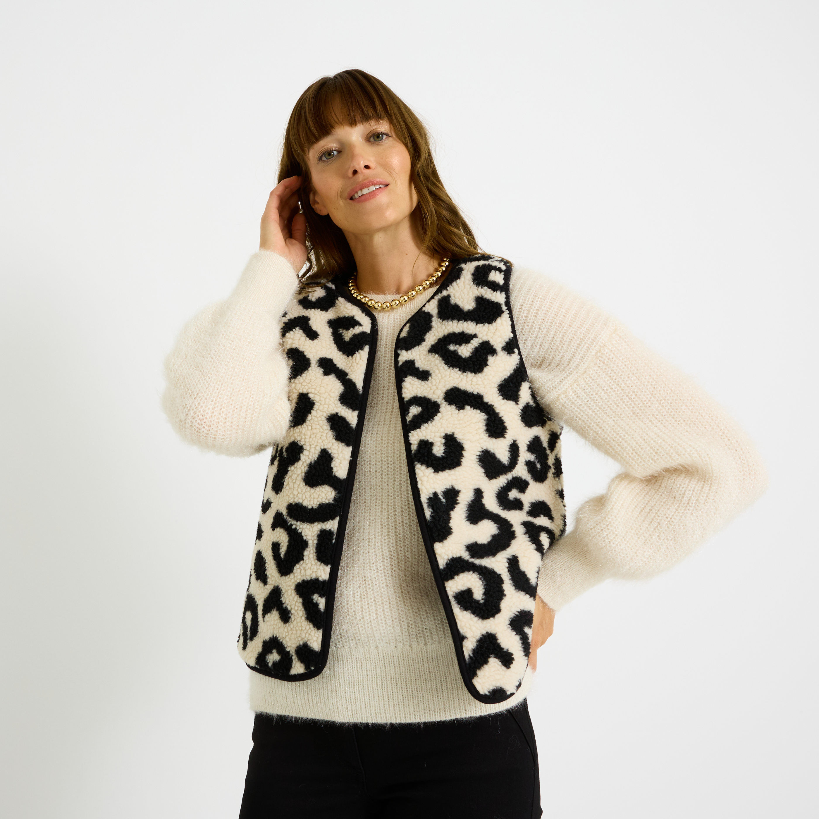 Grain De Malice MOUMOUTE - Veste Sans Manches - Ecru/écru