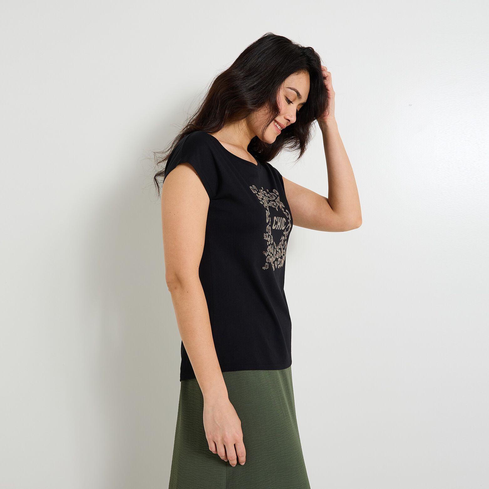T-shirt col rond femme