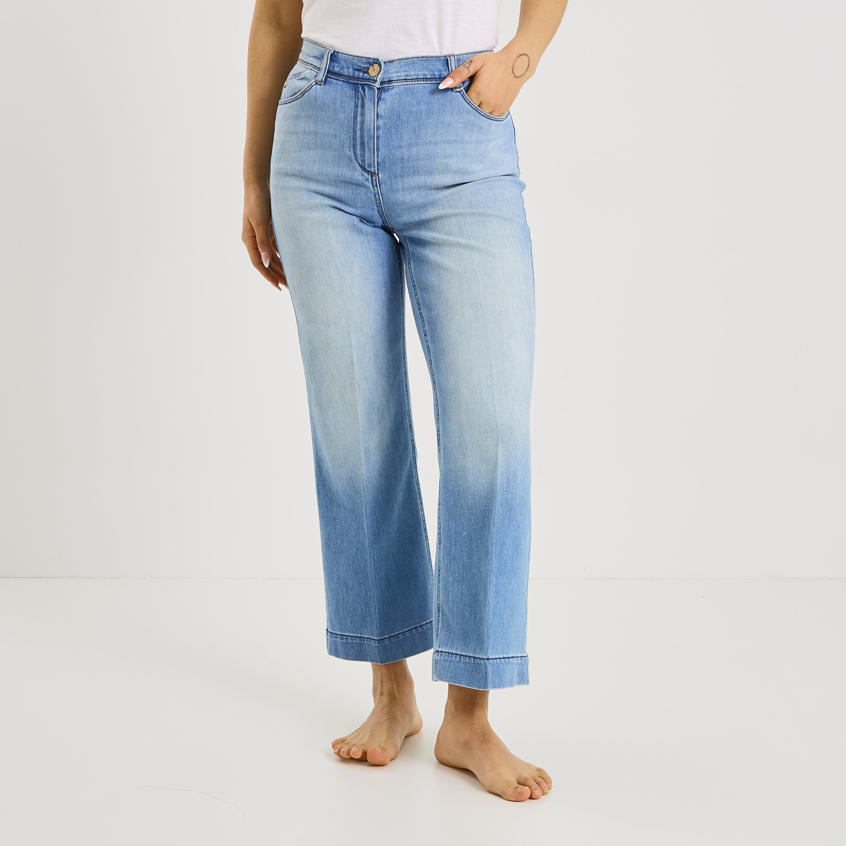 Jean flare raccourci NIMES RF02 femme