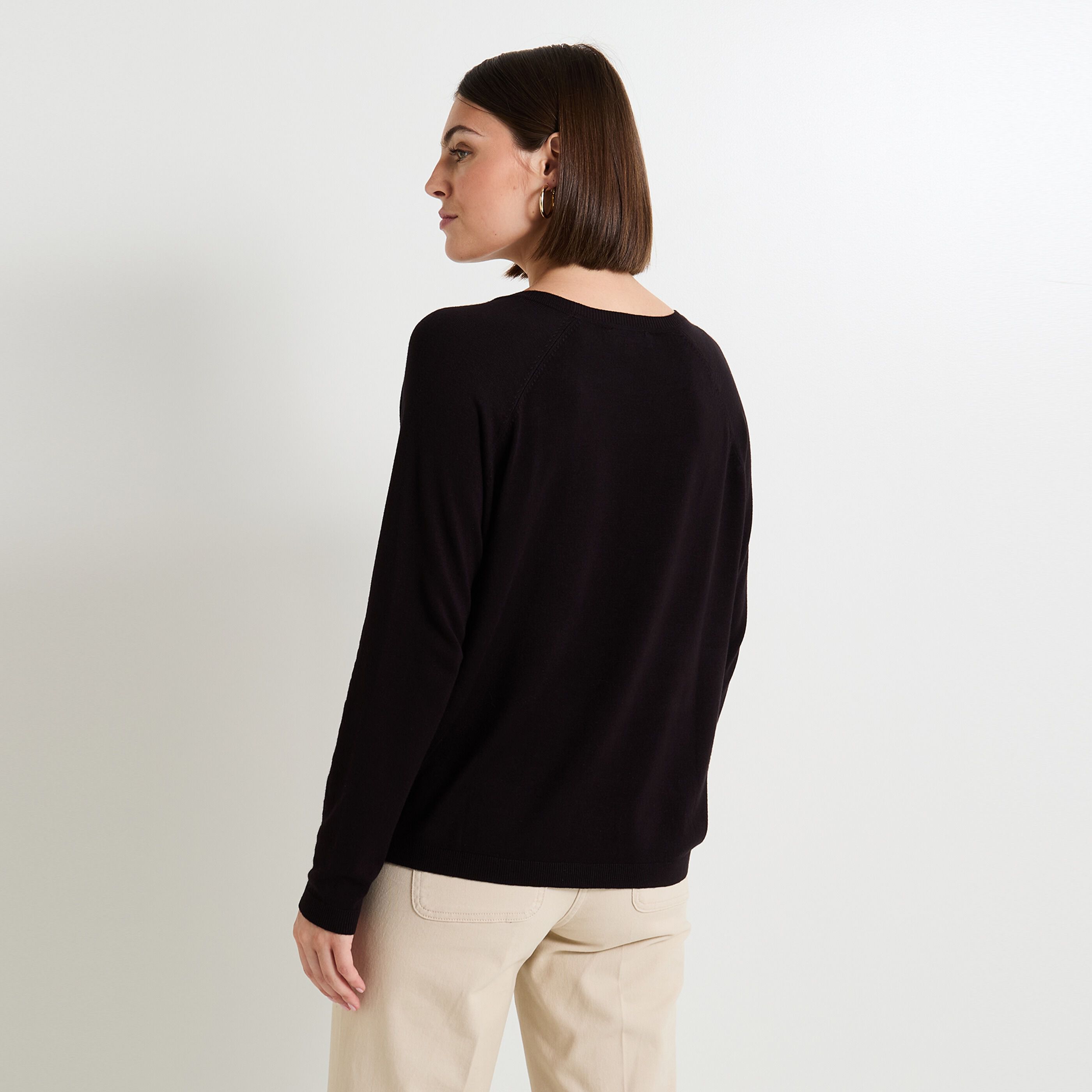 Pull col rond femme