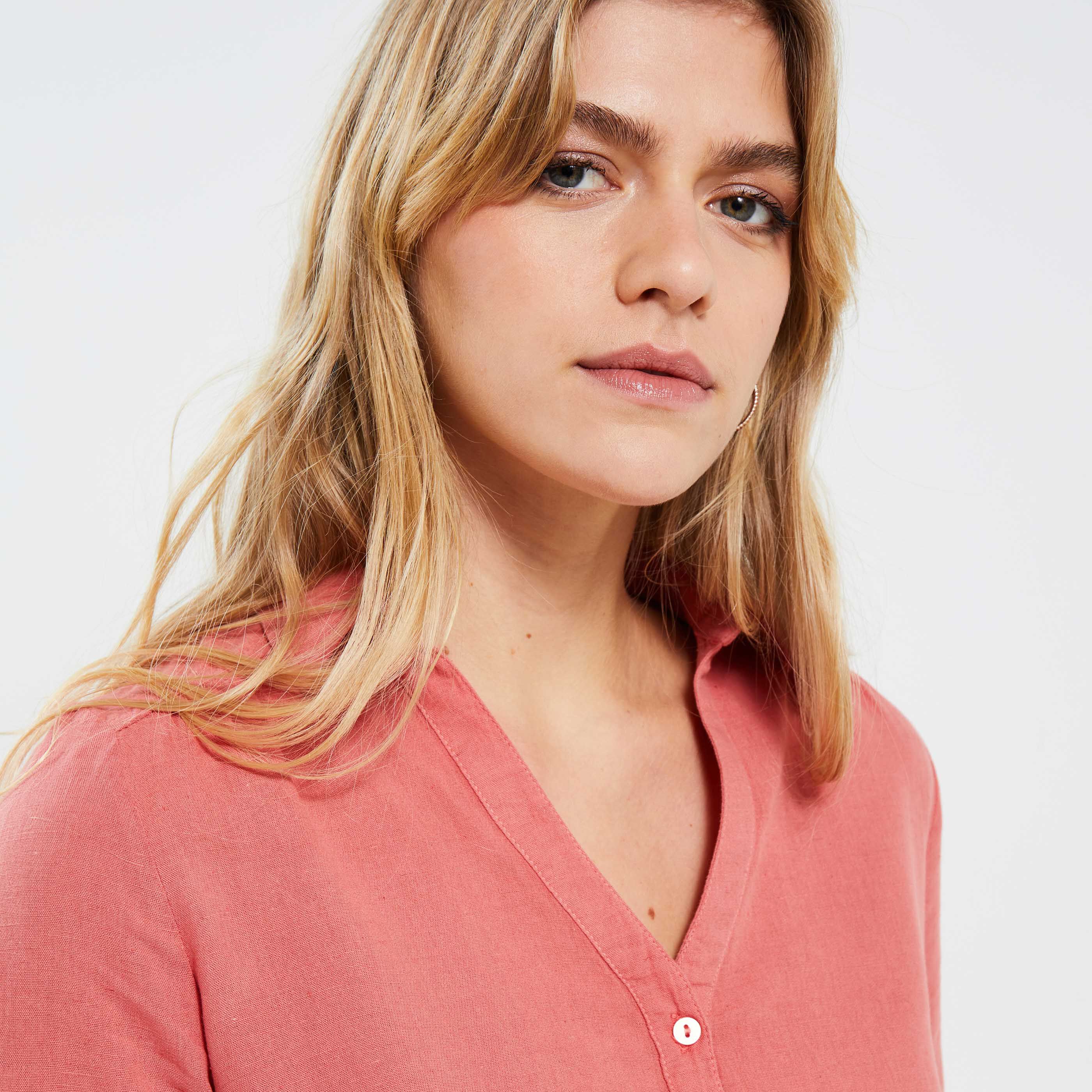 Blouse en coton et lin femme 