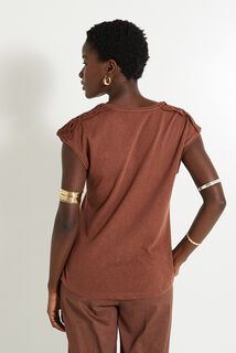 T-shirt col V femme