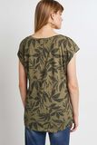 Tshirt imprimé en lin mélangé femme
