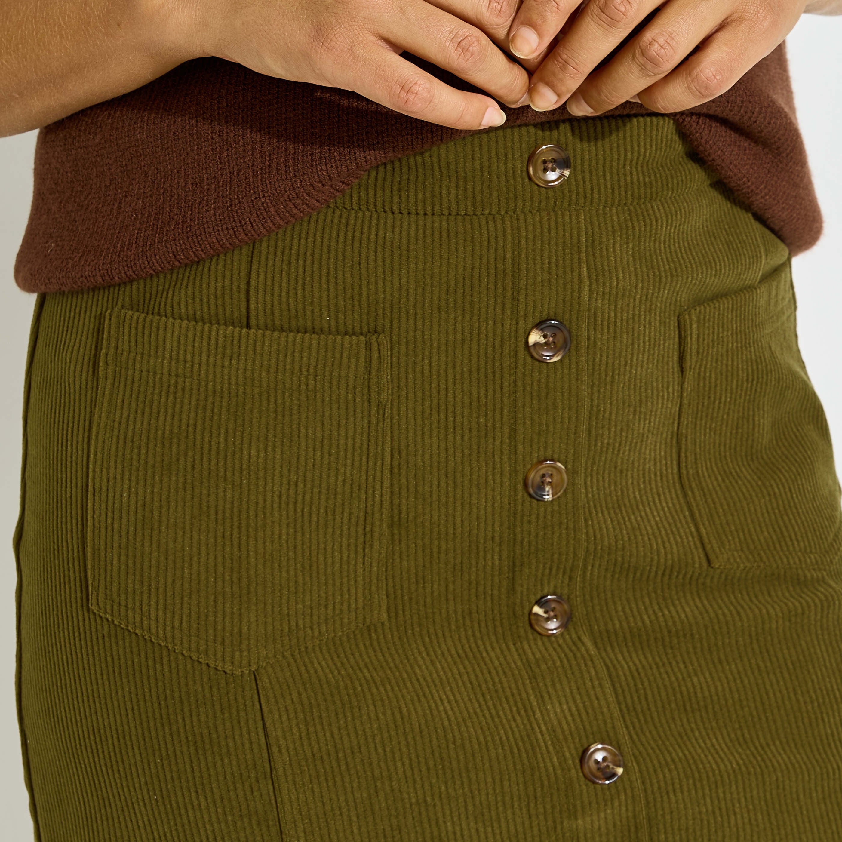 Jupe courte en velours femme