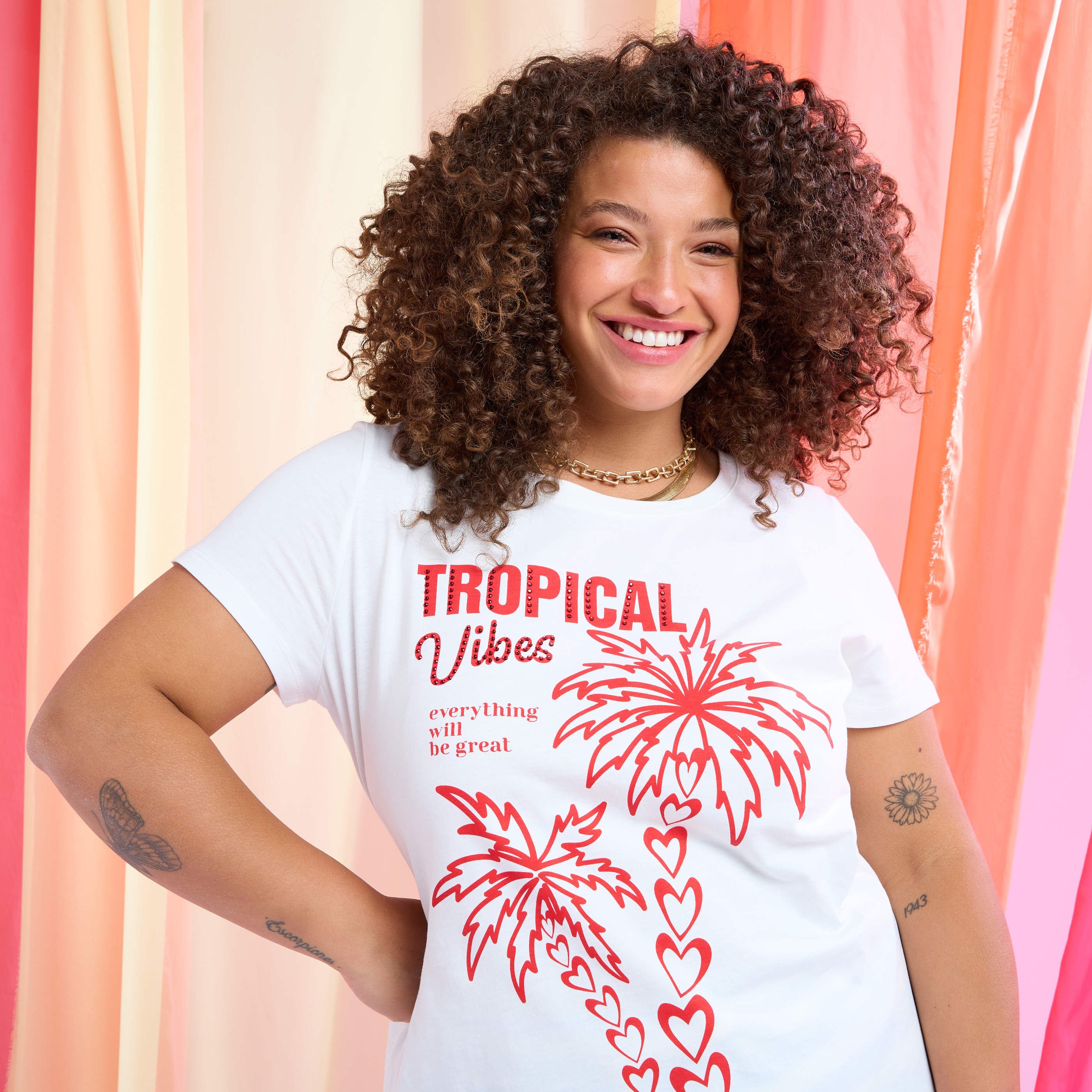 T-shirt col rond femme