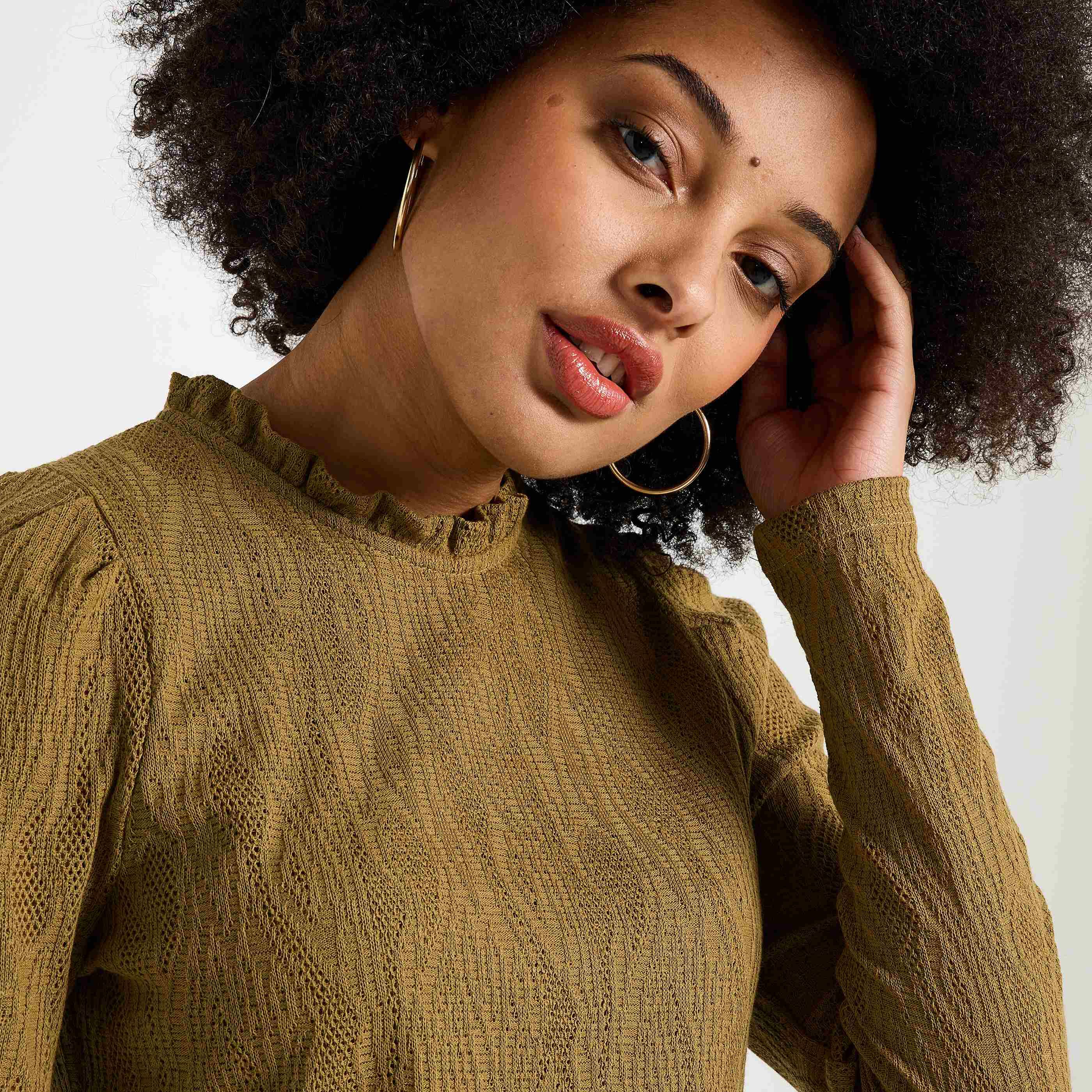 T-shirt col montant femme