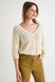 Pull crochet femme