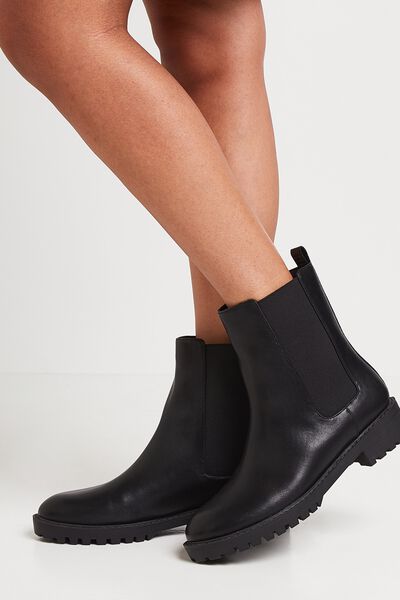 Bottine chelsea noires femme