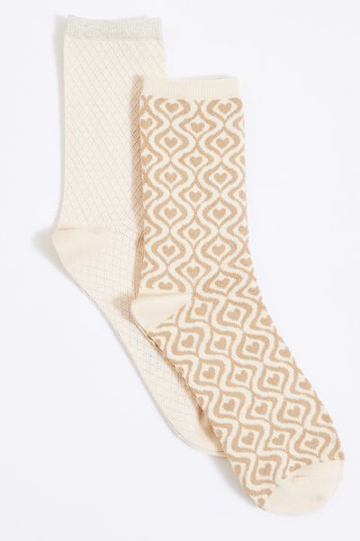 Lot de 2 paires de chaussettes fantaisie