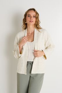 Veste kimono en jacquard femme