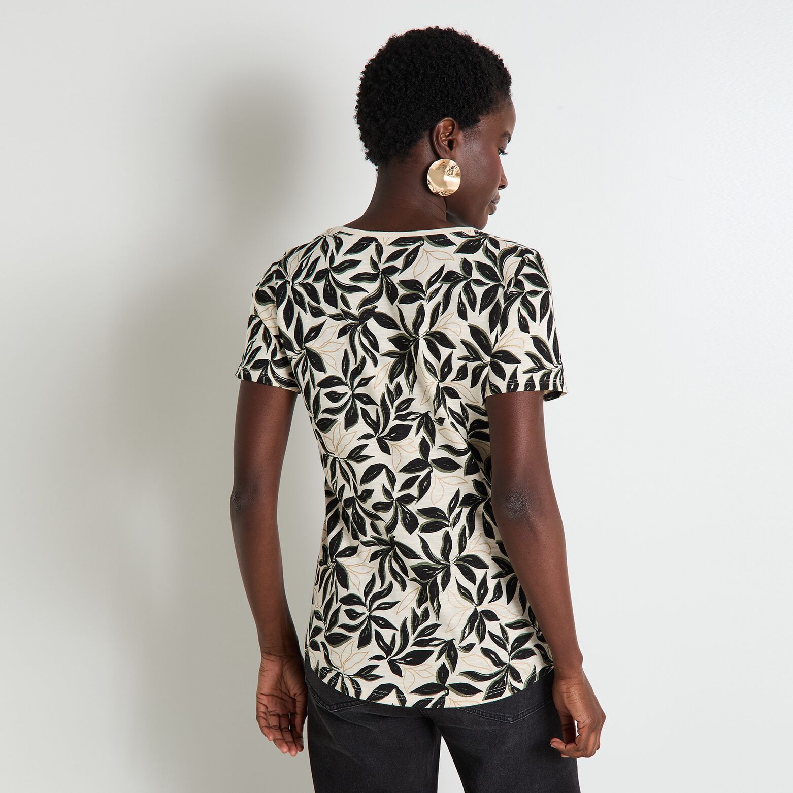 T-shirt col V femme