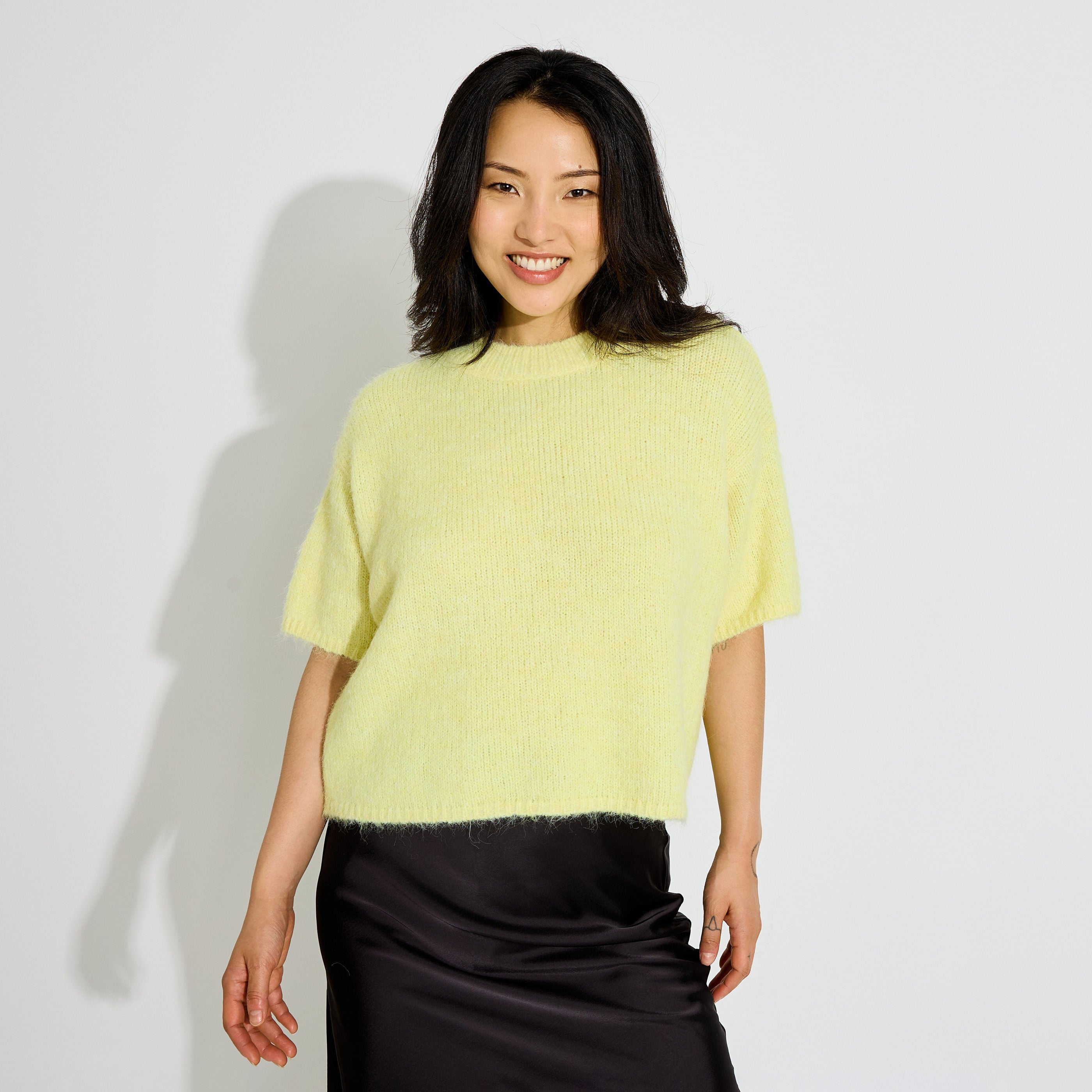 Pull manches courtes femme
