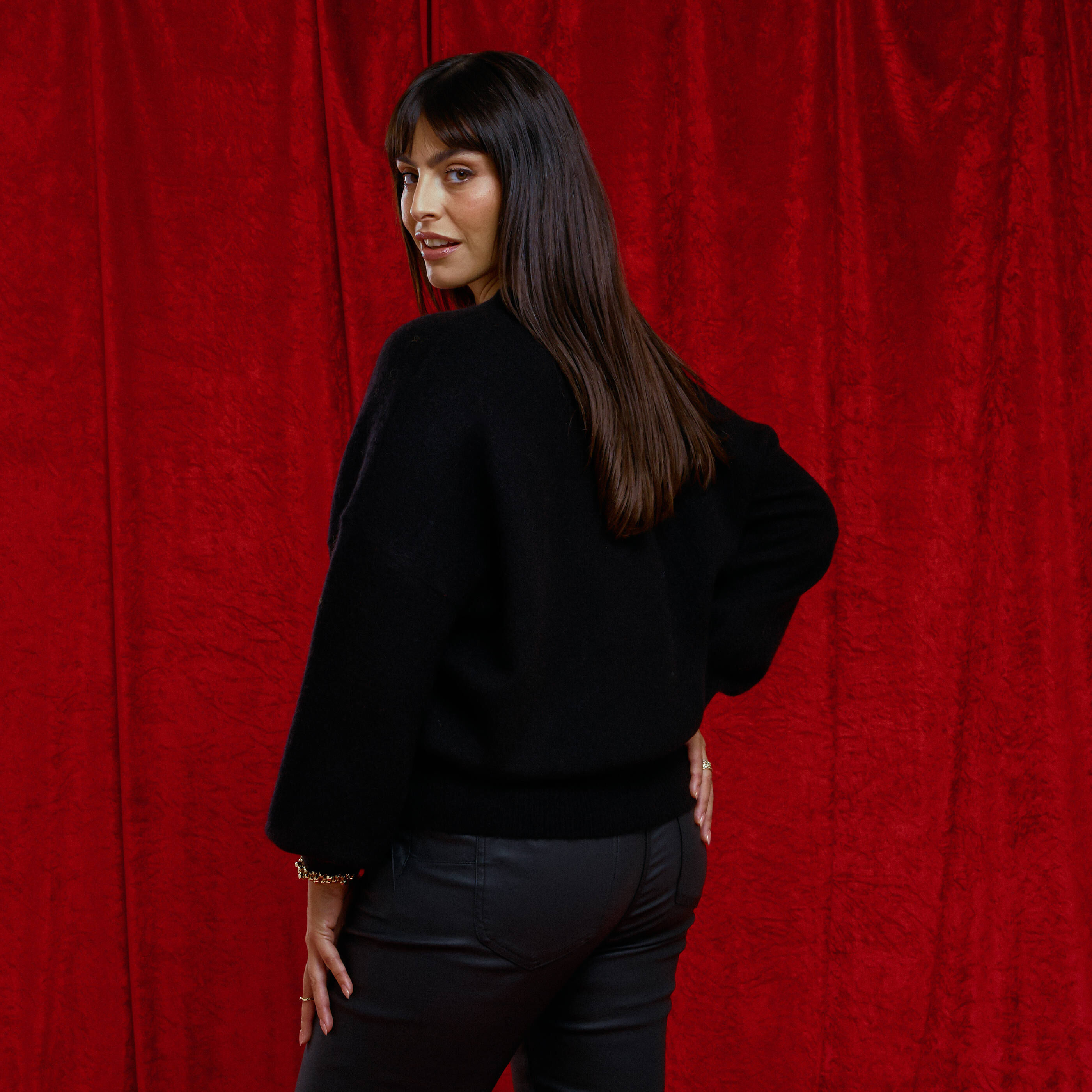 Pull premium &agrave; col rond femme