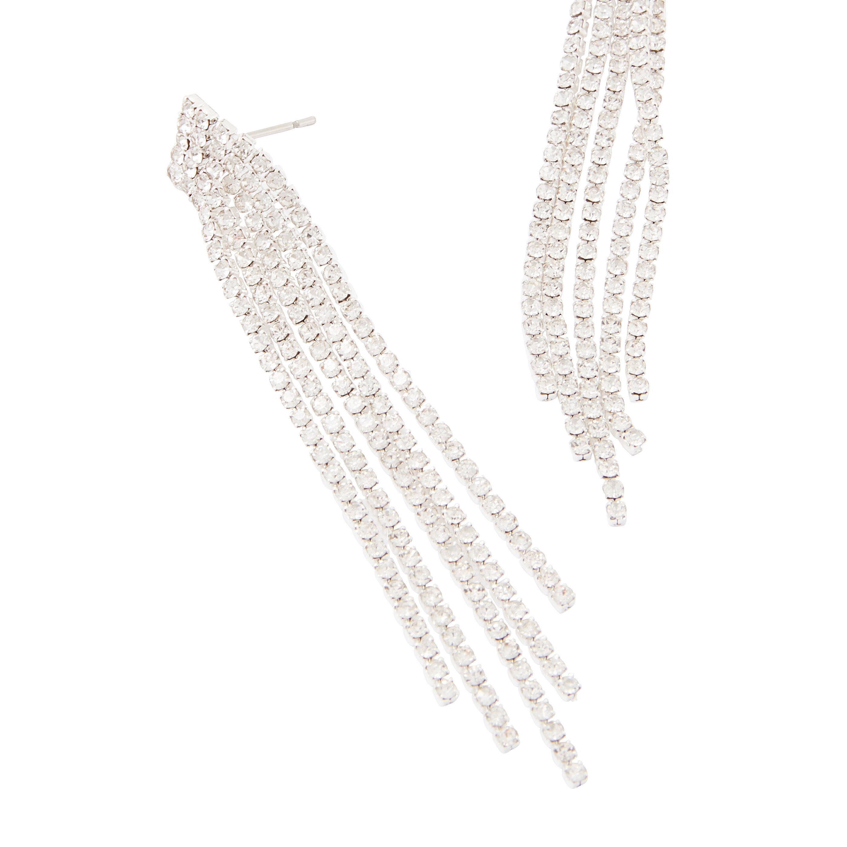 Boucles d'oreilles 5 rangs strass&eacute;s