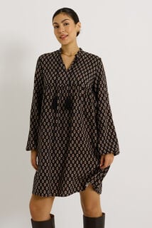 Robe imprimée col V 